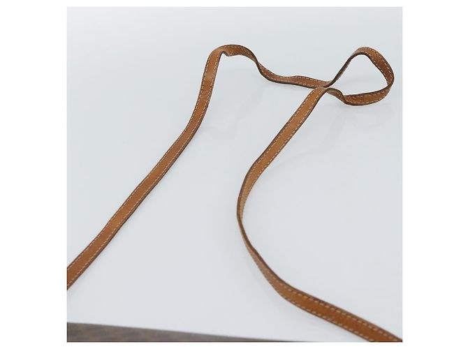 Céline CELINE Macadam Canvas Schultertasche PVC Leder Braun Gold Auth ka4803 Golden - Ansicht 14