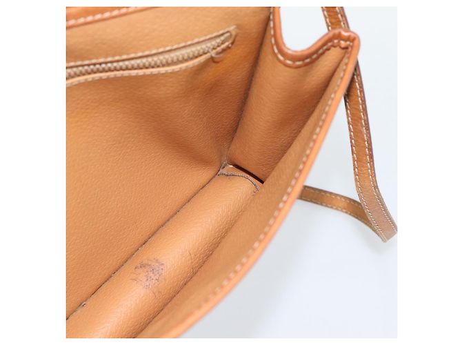 Céline CELINE Macadam Canvas Schultertasche PVC Leder Braun Gold Auth ka4803 Golden - Ansicht 19
