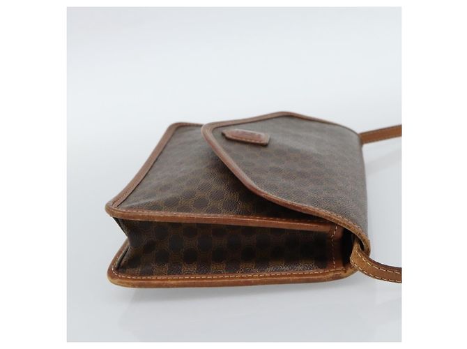 Céline CELINE Macadam Canvas Schultertasche PVC Leder Braun Gold Auth ka4803 Golden - Ansicht 4