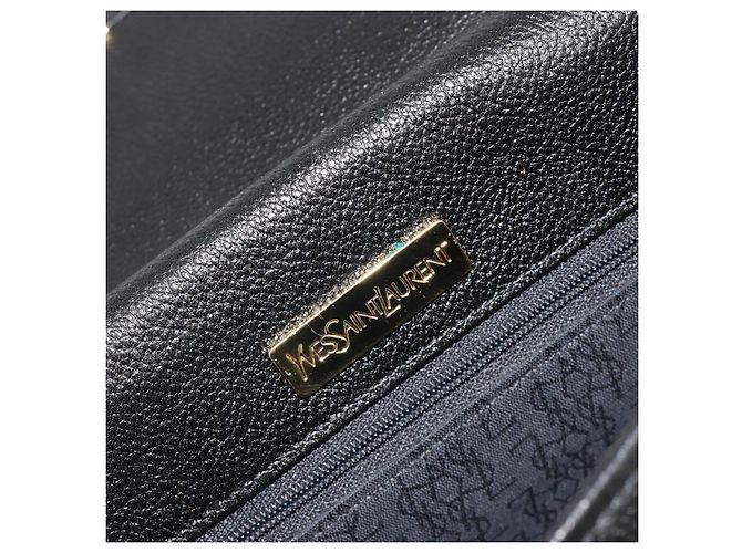 Borsa a Spalla SAINT LAURENT in Pelle Oro Nero Auth 186014 D'oro - vista 11