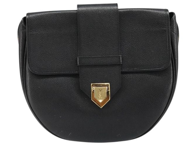 Borsa a Spalla SAINT LAURENT in Pelle Oro Nero Auth 186014 D'oro - vista 13