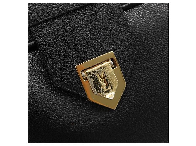 Borsa a Spalla SAINT LAURENT in Pelle Oro Nero Auth 186014 D'oro - vista 17