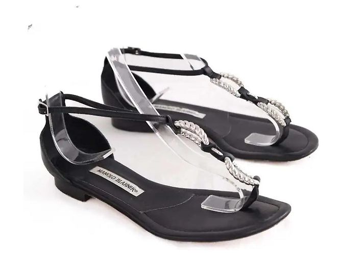 Manolo Blahnik Sandali neri Nero - vista 3