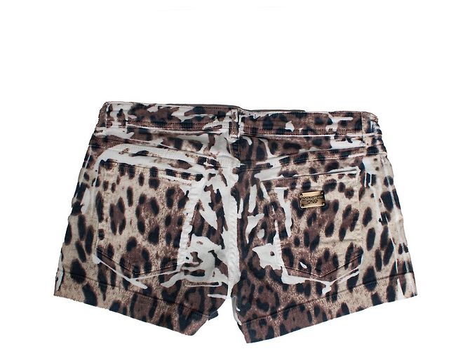 Dolce & Gabbana, shorts con stampa leopardata Marrone - vista 2