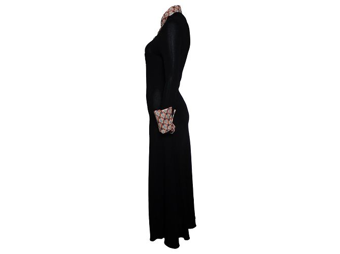 Etro, vestido midi con cuello negro - vista 2