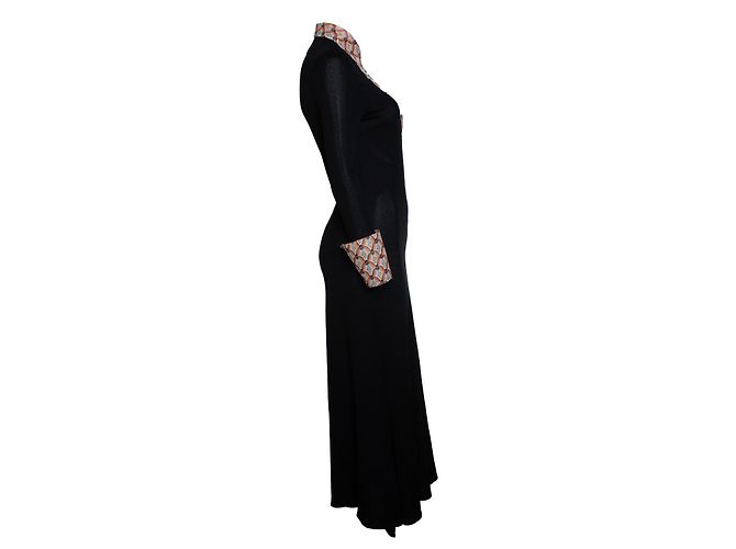 Etro, vestido midi con cuello negro - vista 4