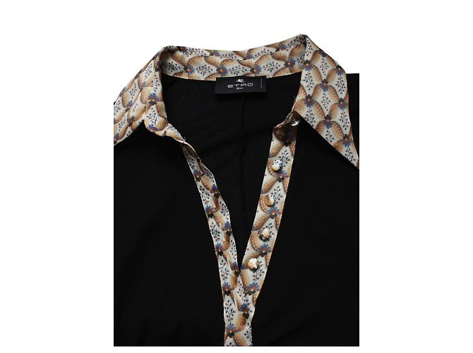 Etro, vestido midi con cuello negro - vista 7
