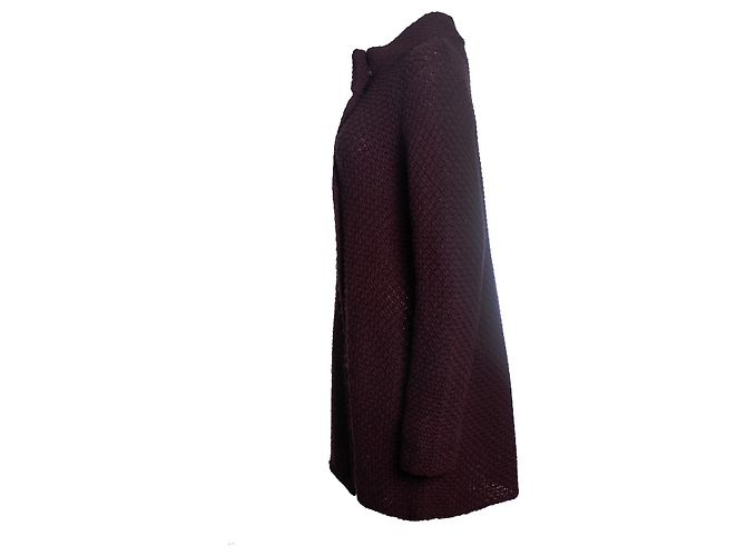 Costume National, Strickjacke in Burgunderrot - Ansicht 2