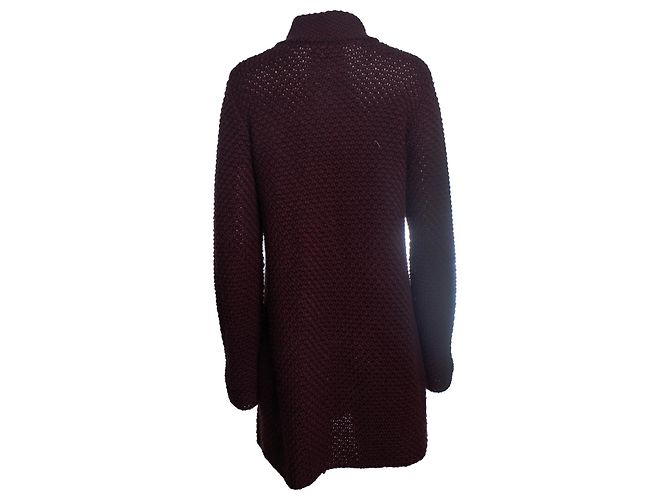 Costume National, Strickjacke in Burgunderrot - Ansicht 3