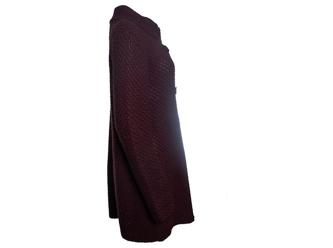 Costume National, Strickjacke in Burgunderrot - Ansicht 4