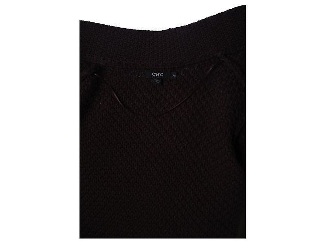 Costume National, Strickjacke in Burgunderrot - Ansicht 5