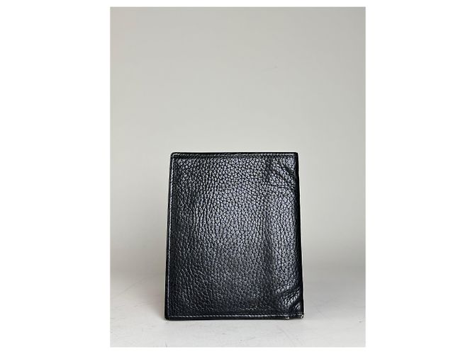 Edge Céline Vintage Celine Pebbled Leather Card Holder Black Gold - view 2