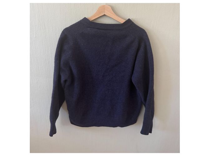Burberry Cardigan aus reiner Schurwolle Dunkelblau - Ansicht 2