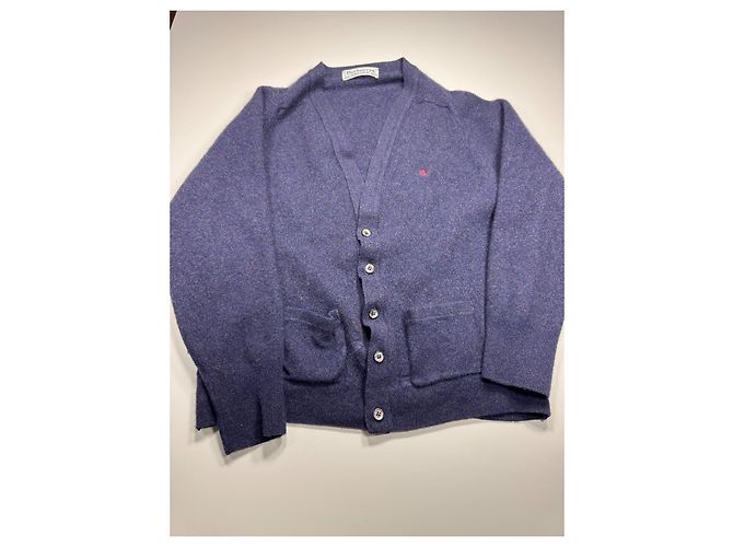 Burberry Cardigan aus reiner Schurwolle Dunkelblau - Ansicht 3