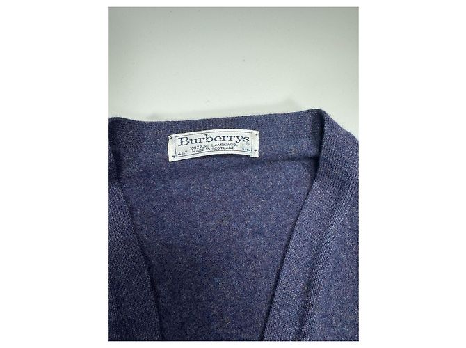 Burberry Cardigan aus reiner Schurwolle Dunkelblau - Ansicht 5