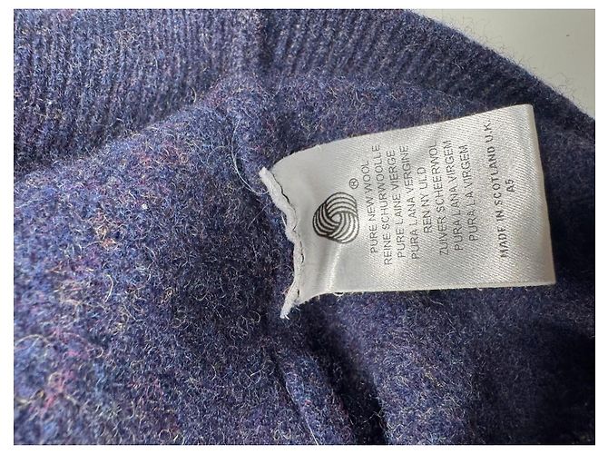 Burberry Cardigan aus reiner Schurwolle Dunkelblau - Ansicht 7