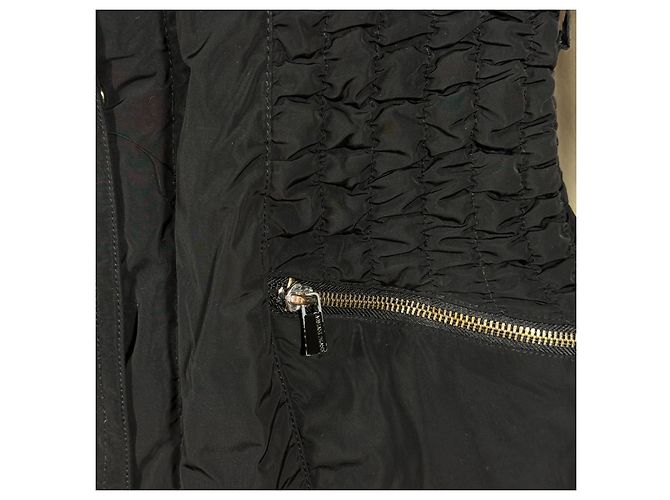 Armani Jeans Chaqueta Acolchada Negra con Cuello de Pelo Negro - vista 5