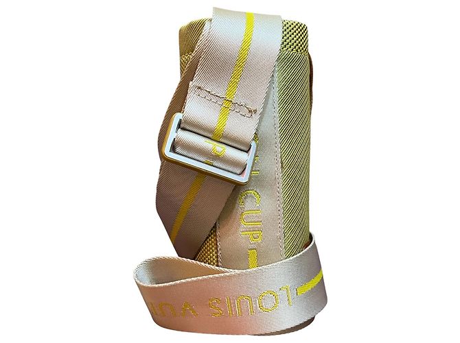 Louis Vuitton Bottle Holder in Chick Yellow Fabric - view 4