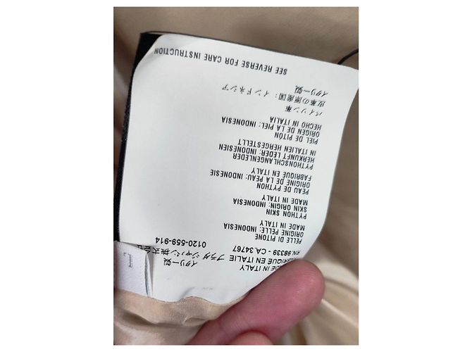 Eng anliegende Jacke aus beigem Lammleder Prada L - Ansicht 5
