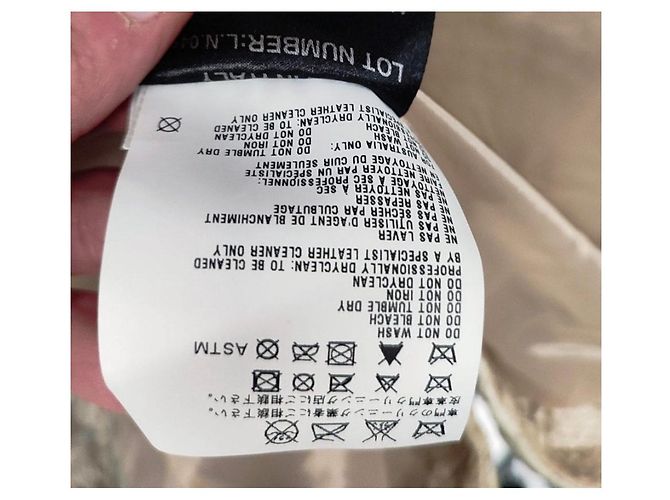 Eng anliegende Jacke aus beigem Lammleder Prada L - Ansicht 6