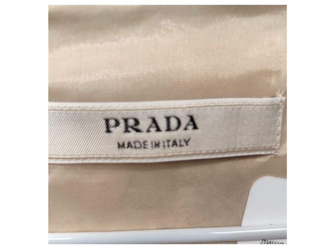 Eng anliegende Jacke aus beigem Lammleder Prada L - Ansicht 7