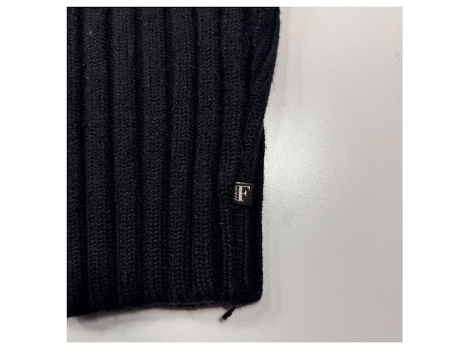 Alberta Ferretti Ferre Grobstrick-Pullover mit Reißverschluss Schwarz - Ansicht 7