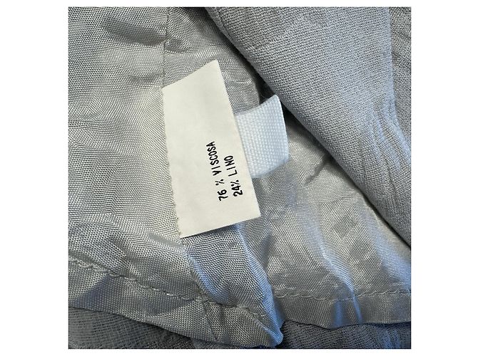 Pierre Cardin Paris Langer Blazer Hellgrau Jacquard Leinen - Ansicht 4