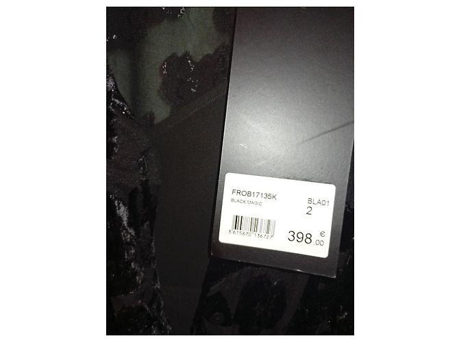 The Kooples Abito lungo nero con paillettes e velluto - vista 2