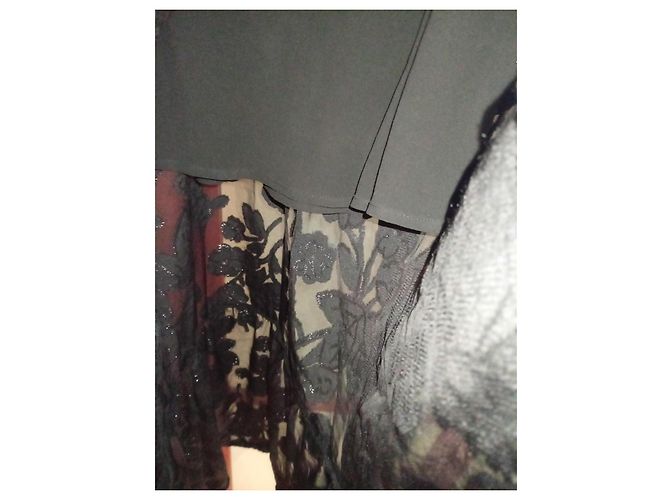 The Kooples Abito lungo nero con paillettes e velluto - vista 4