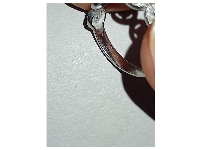 Autre Marque Anello Guérin in oro bianco 750/1000 con zaffiri e diamanti - vista 3