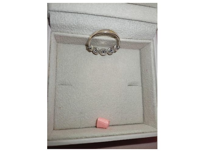Autre Marque Anello Guérin in oro bianco 750/1000 con zaffiri e diamanti - vista 7