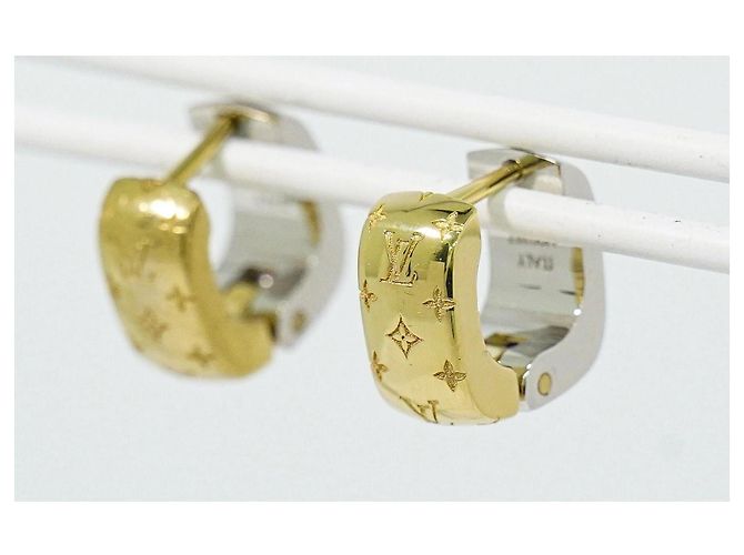 Orecchini Monogram Louis Vuitton Argento D'oro - vista 4