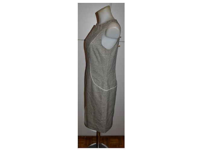 Abito Blumarine in lana e seta grigio - vista 2