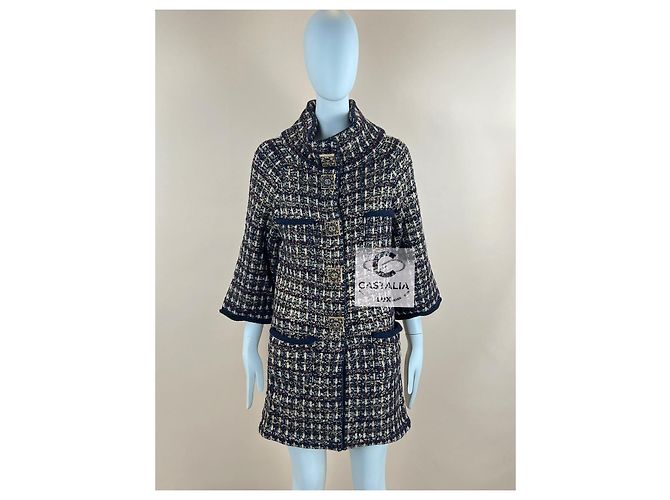 Chanel Abrigo 16K$ Iconic Paris / Byzance CC Gripoix Buttons Coat 36 FR - vista 4