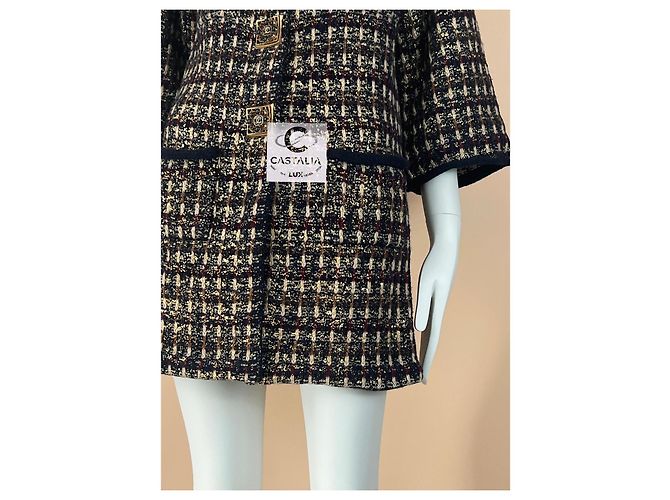 Chanel Abrigo 16K$ Iconic Paris / Byzance CC Gripoix Buttons Coat 36 FR - vista 6