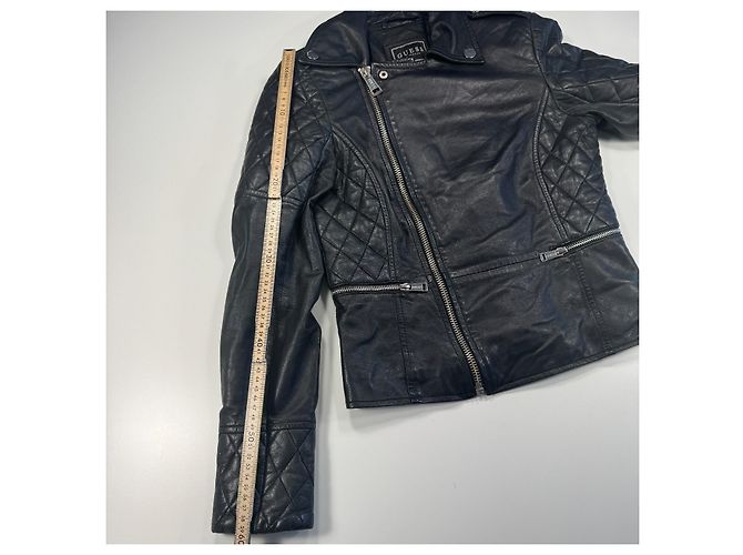 Guess Steppleder-Bikerjacke Schwarz - Ansicht 10