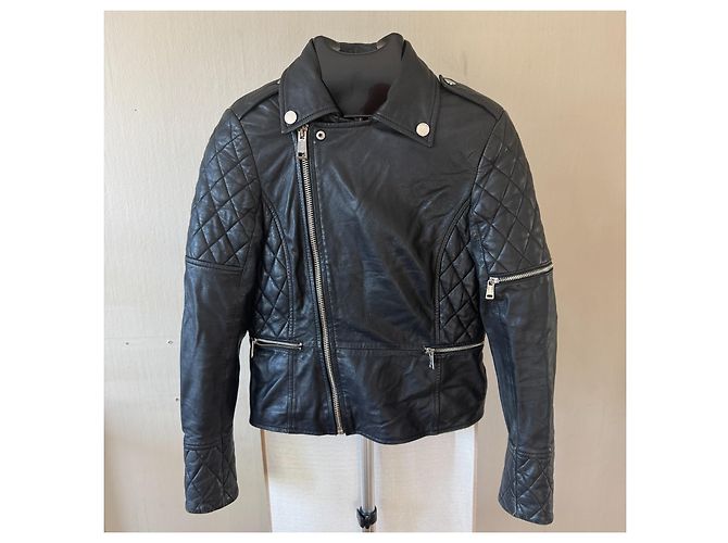 Guess Steppleder-Bikerjacke Schwarz - Ansicht 2