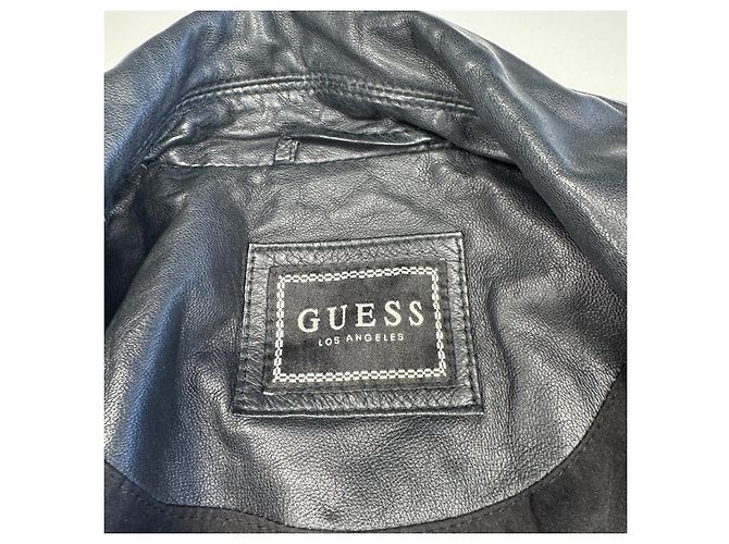Guess Steppleder-Bikerjacke Schwarz - Ansicht 4