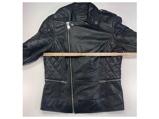 Guess Steppleder-Bikerjacke Schwarz - Ansicht 8