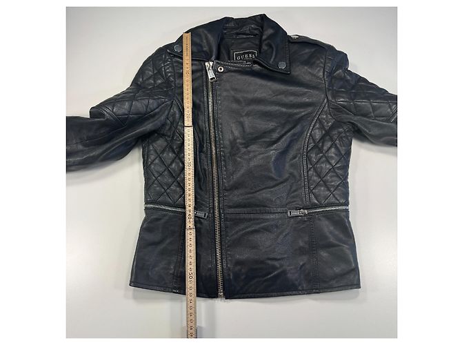 Guess Steppleder-Bikerjacke Schwarz - Ansicht 9