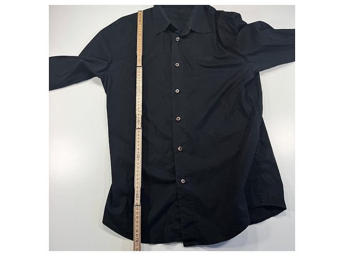 Camicia in cotone nera Love Moschino con dettaglio logo Nero - vista 6