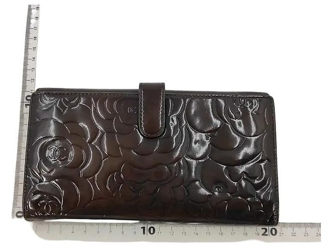 Chanel Camellia Flap Organizer Camellia Lambskin medium Marrom - vista 2