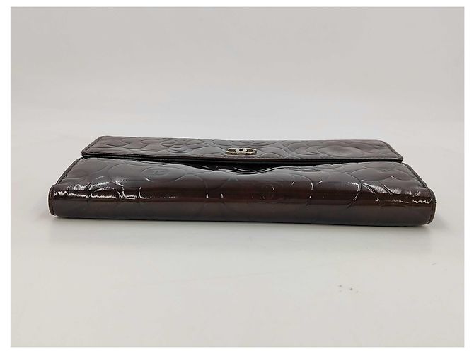 Chanel Camellia Flap Organizer Camellia Lambskin medium Marrom - vista 3