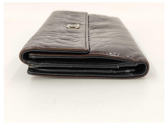 Chanel Camellia Flap Organizer Camellia Lambskin medium Marrom - vista 5