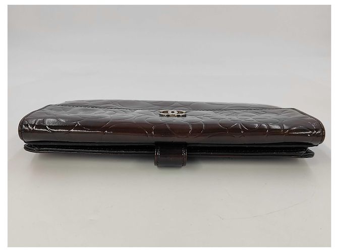 Chanel Camellia Flap Organizer Camellia Lambskin medium Marrom - vista 6