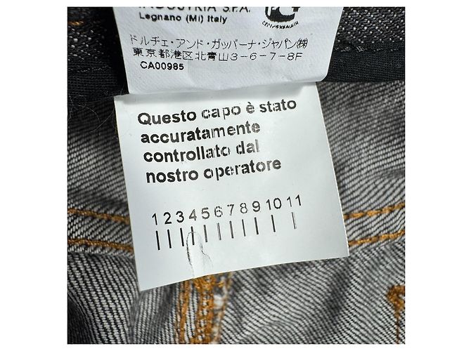 Jeans in denim distressed Dolce & Gabbana Grigio - vista 10