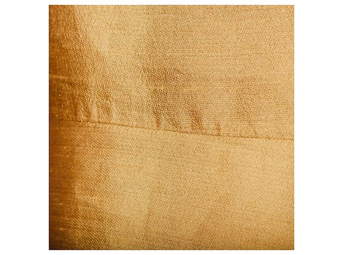 Top de seda dourado Miu Miu com decote decorado Bronze - vista 5