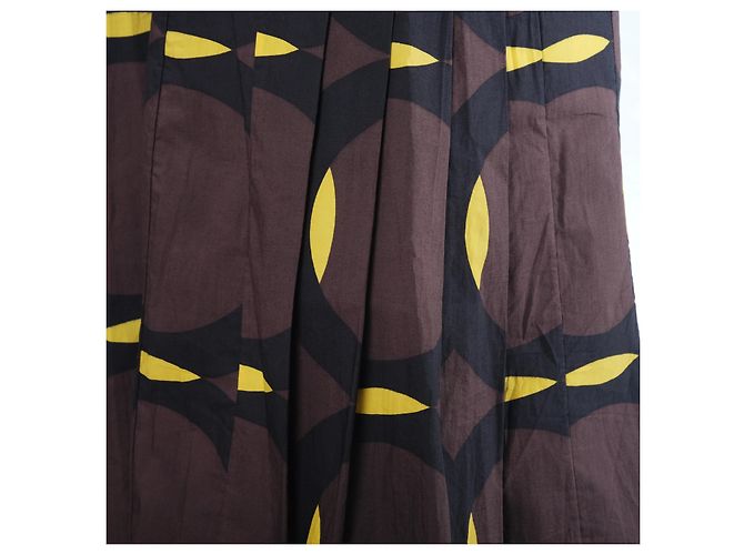 Vestido sin mangas Marni con estampado geométrico de círculos marrones y amarillos - vista 6