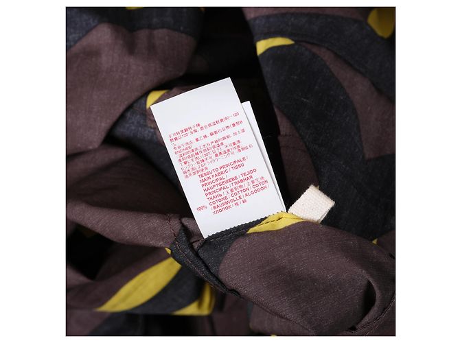 Vestido sin mangas Marni con estampado geométrico de círculos marrones y amarillos - vista 7