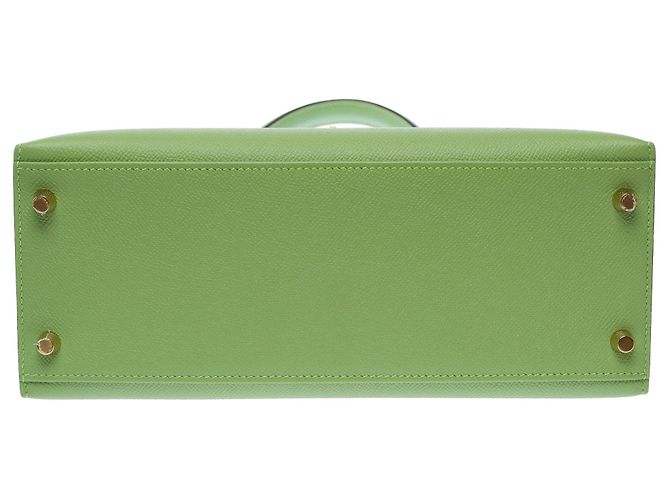 Hermès HERMES Kelly 28 Tasche aus grünem Leder - 103667 - Ansicht 10